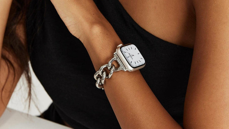 Silver Apple Watch Band