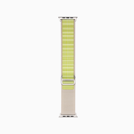 Mountain Nylon Apple Watch Band - Starlight & Light Yellow