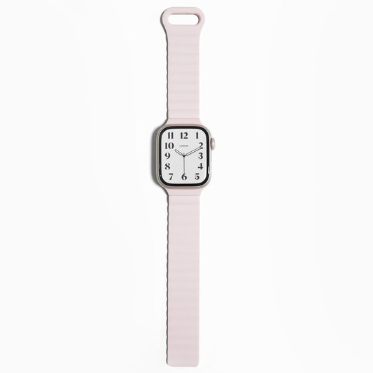 Snap Rubber Apple Watch Band - Light Pink