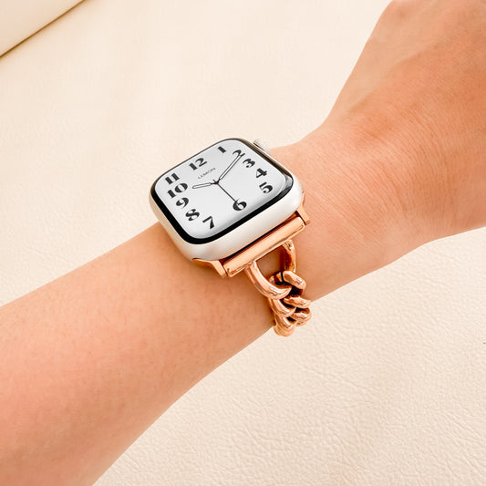 (St-Steel) Slim Timeless Apple Watch Bracelet - Rose Gold