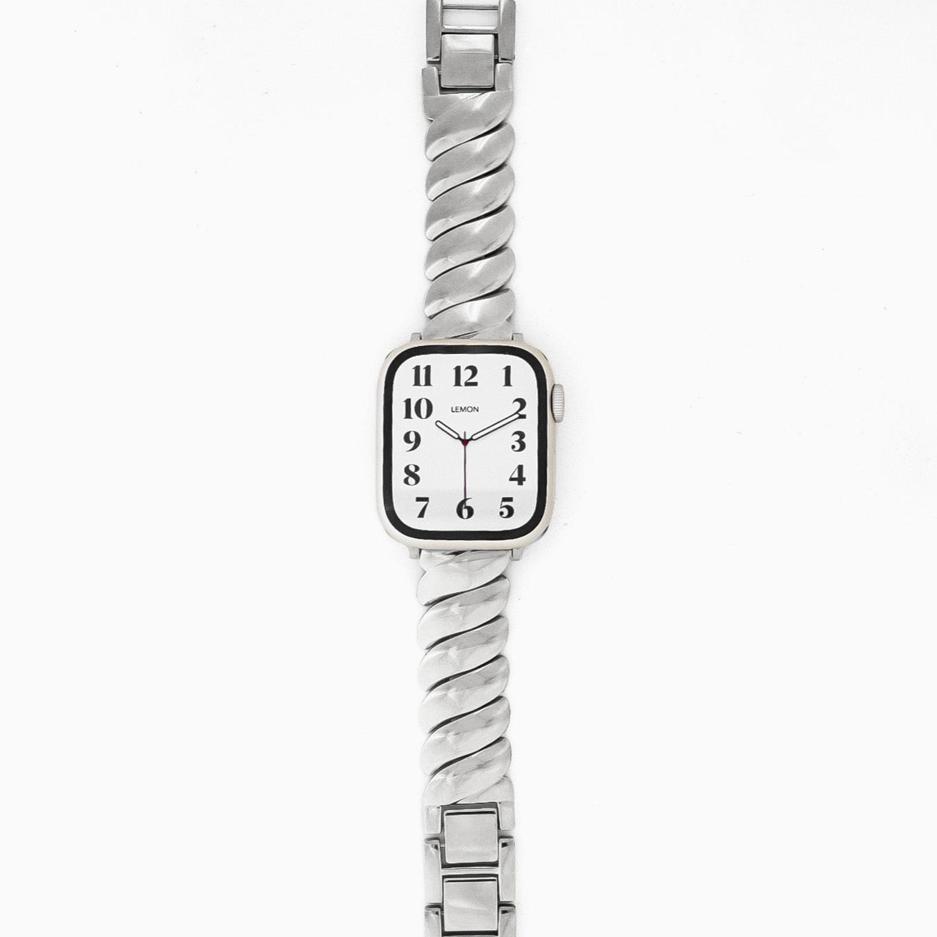 (St-Steel) Twist Glam Apple Watch Bracelet - Silver