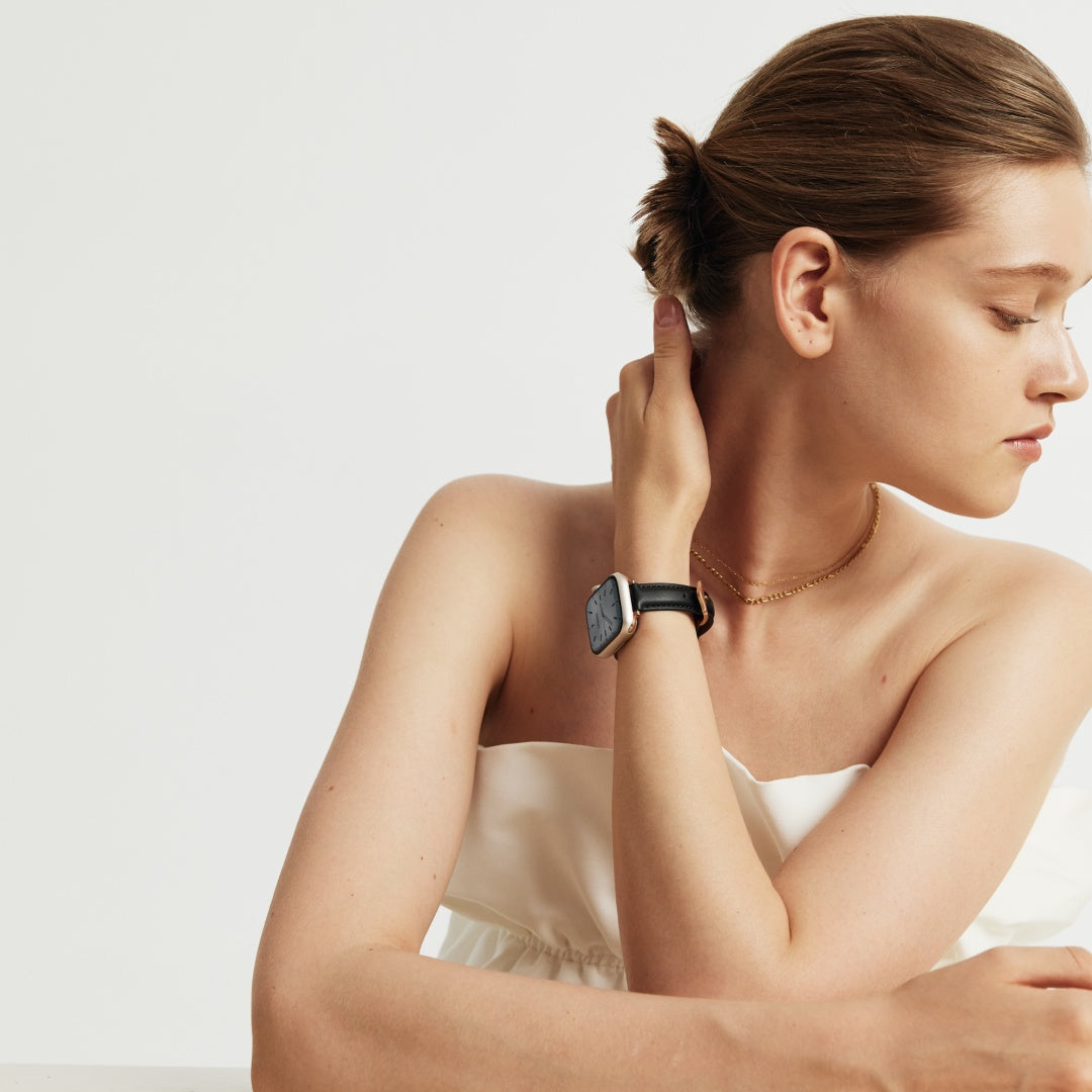 ロゼ アップル ウォッチ ストラップ - ブラック