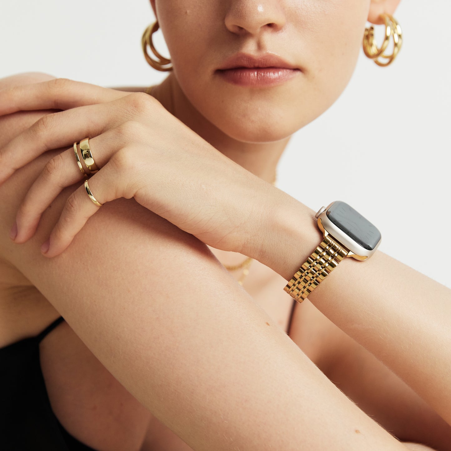 (St-Steel) LEMON インスピレーション Apple Watch ストラップ - ゴールド