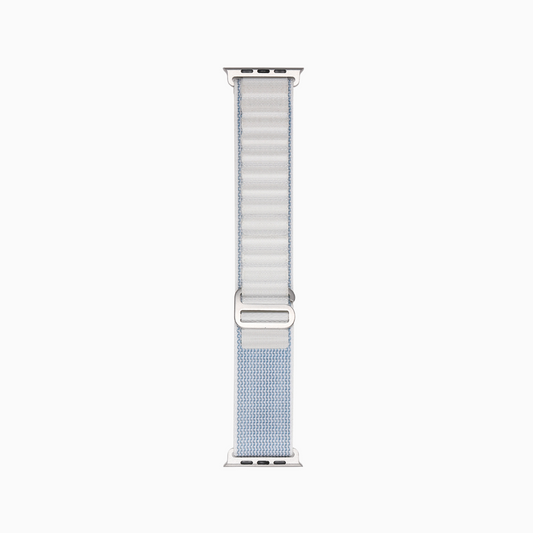 Mountain Nylon Apple Watch Band  - White & Blue