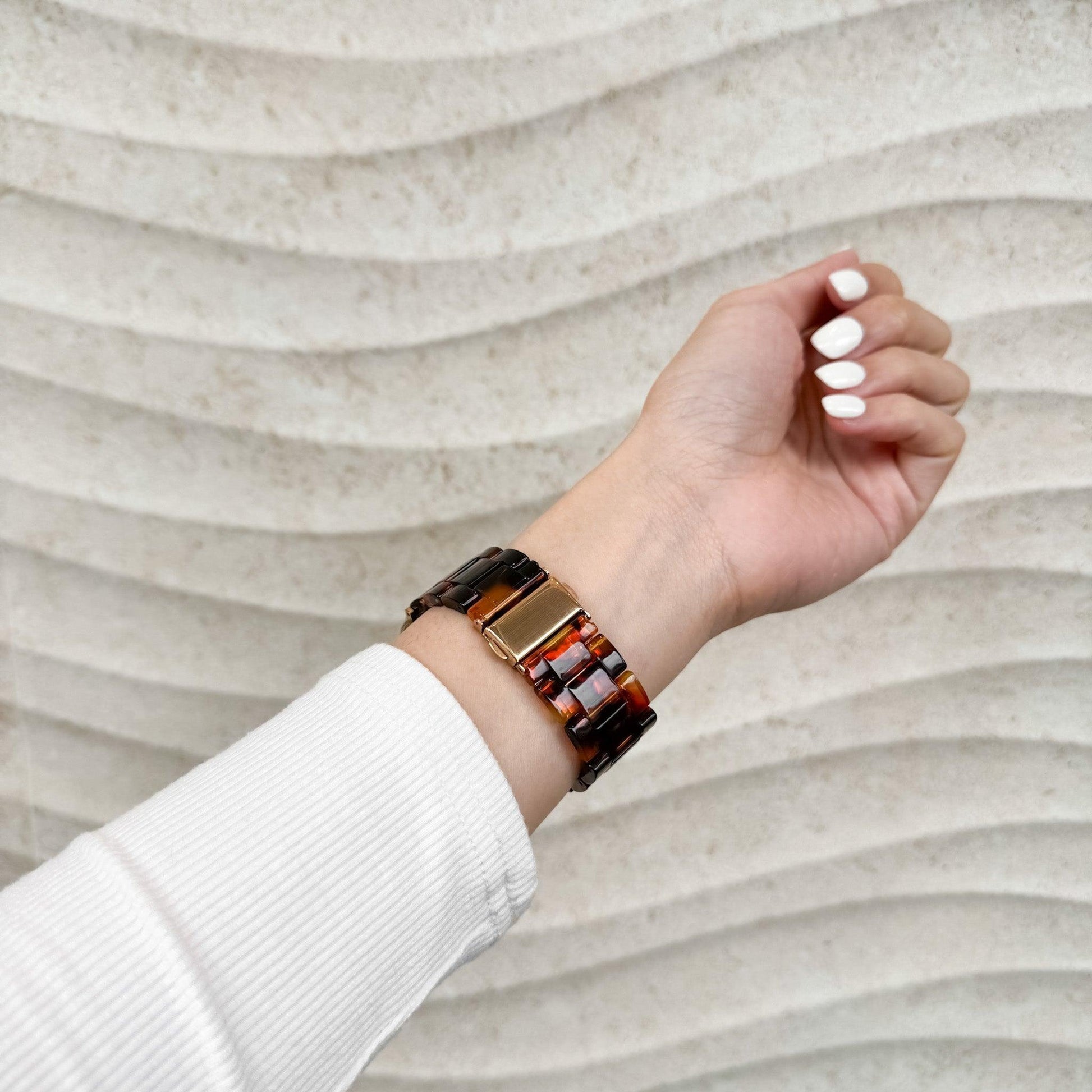 Polly Resin Apple Watch Band - Tortoiseshell