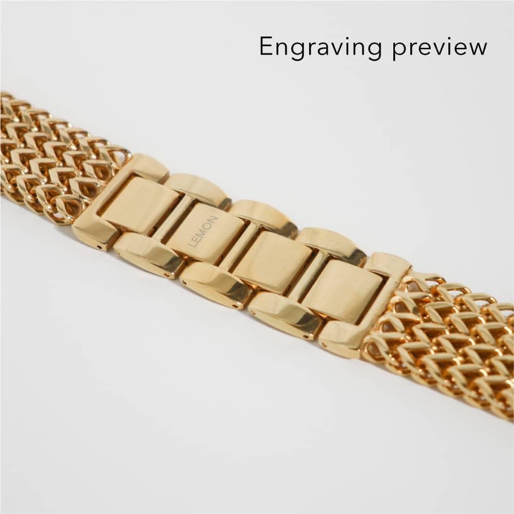 (St-Steel) Infinity Mesh Apple Watch Bracelet - 18k Gold Plated