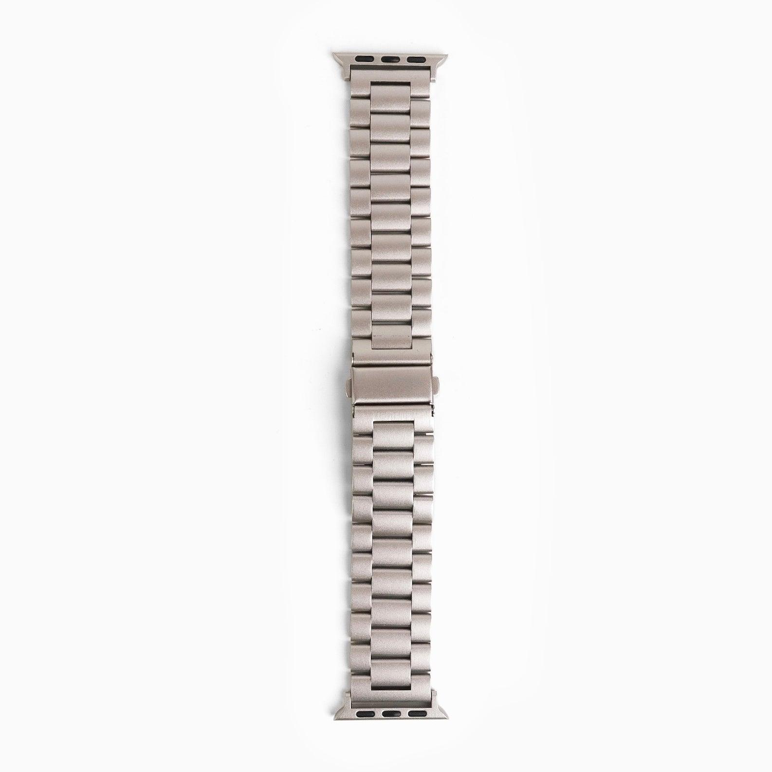 (St-Steel) Oyster Apple Watch Band - Starlight
