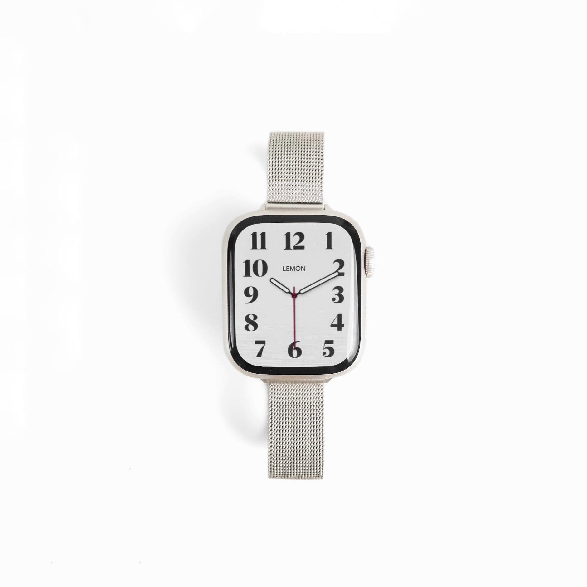 (St-Steel) Slim Lyon Apple Watch Band - Starlight