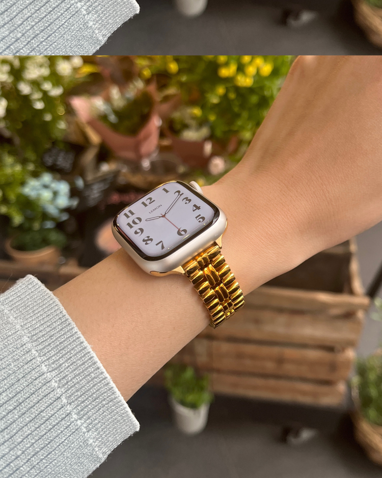 18K Gold and Rose Gold Plated Apple Watch Bands