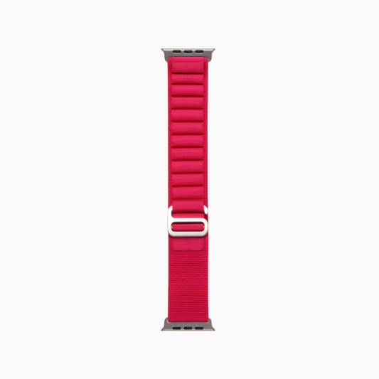 Mountain Nylon Apple Watch Band - Cherry Red