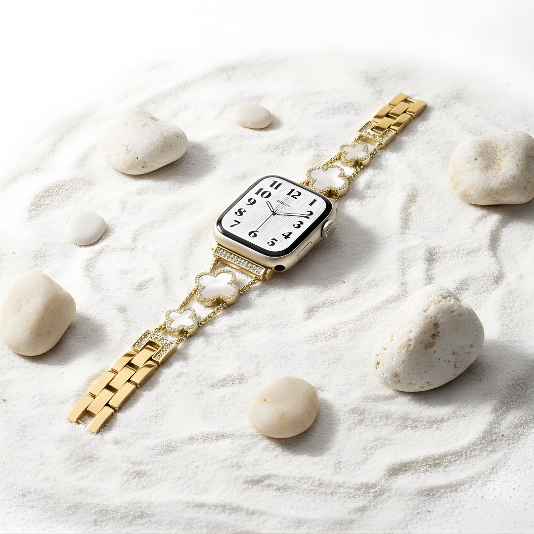 ラッキー クローバー Apple Watch ブレスレット - ゴールド