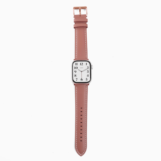 Candy Colored Leather Apple Watch Band - Berry