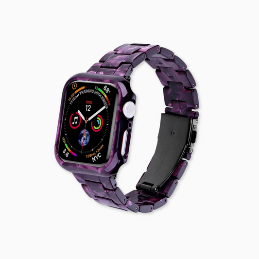 Polly Resin Apple Watch Band & Case Set - Mystic Purple