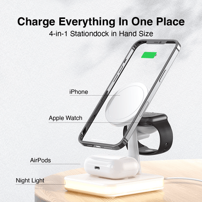 4-in-1 MagSafe Charging Station Dock with Night Light (2 Colors)