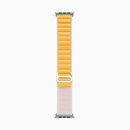 Mountain Nylon Apple Watch Band - Starlight & Yellow