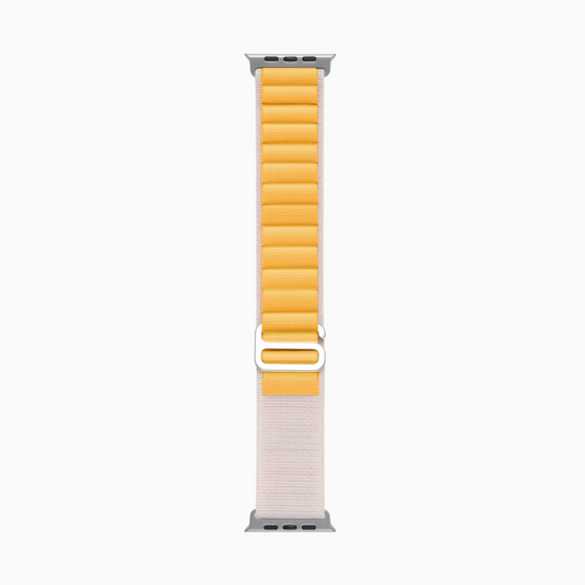 Mountain Nylon Apple Watch Band - Starlight & Yellow