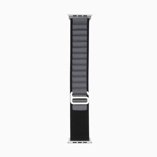 Mountain Nylon Apple Watch Band - Black & Grey