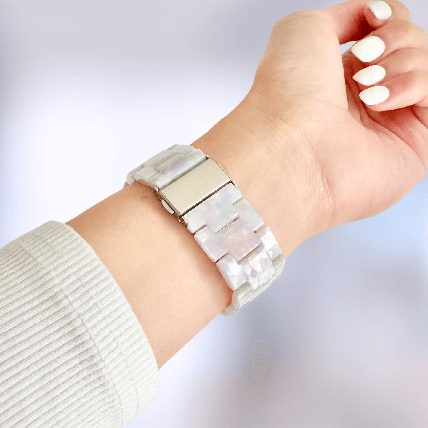 Polly Resin Apple Watch Band - Cotton Cloud