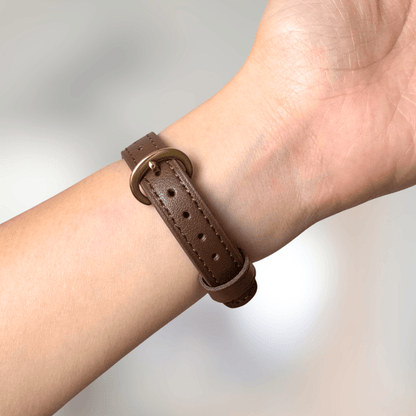 Slim Horseshoe Leather Apple Watch Band - Brown