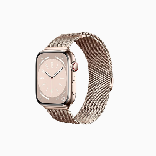 Milanese Apple Watch Loop with Rounded Clasp - Rose Gold
