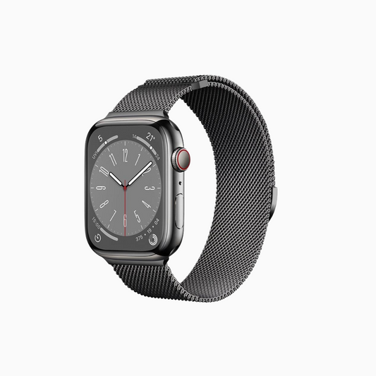 (St-Steel) Milanese Apple Watch Loop with Rounded Clasp - Graphite