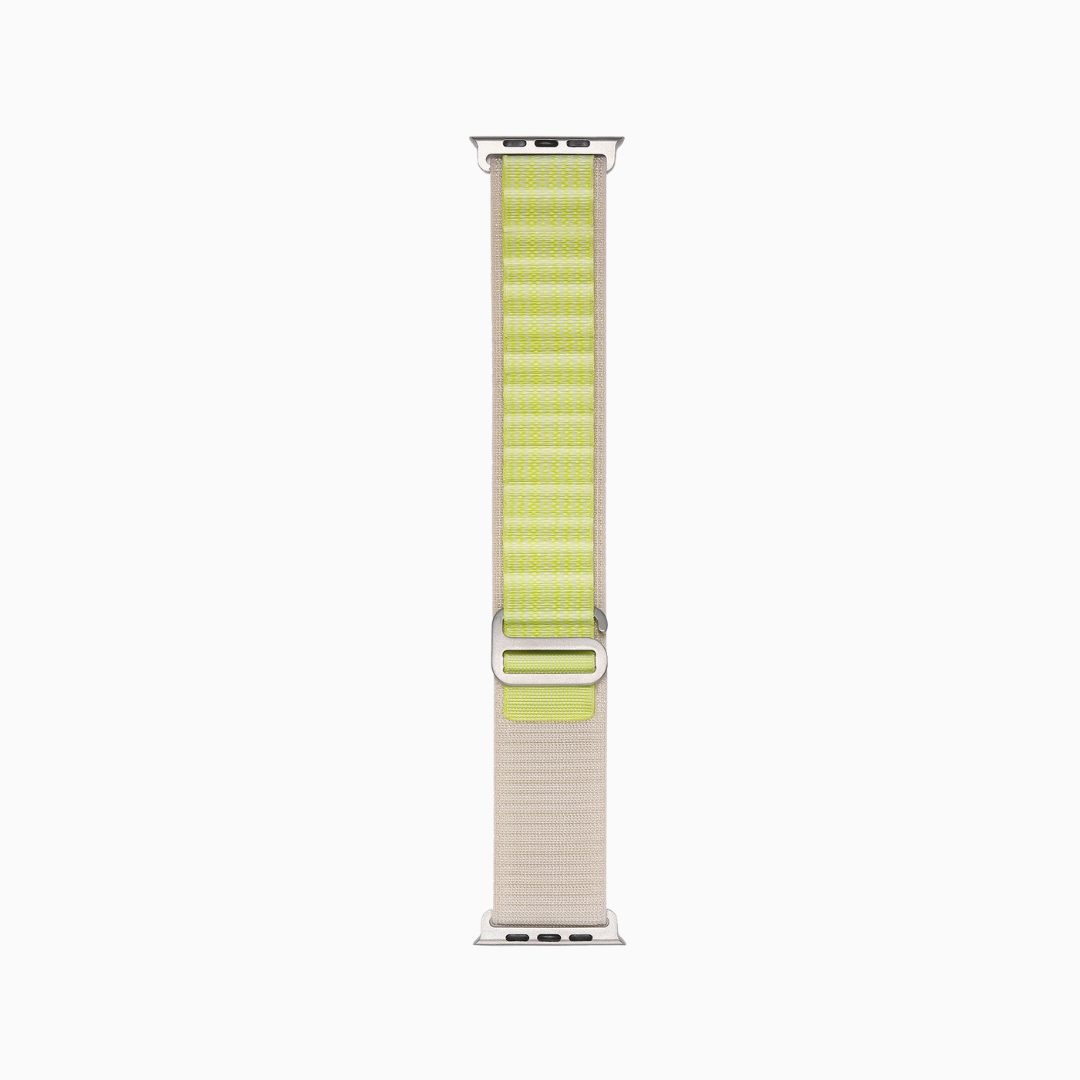 Mountain Nylon Apple Watch Band - Starlight & Light Yellow