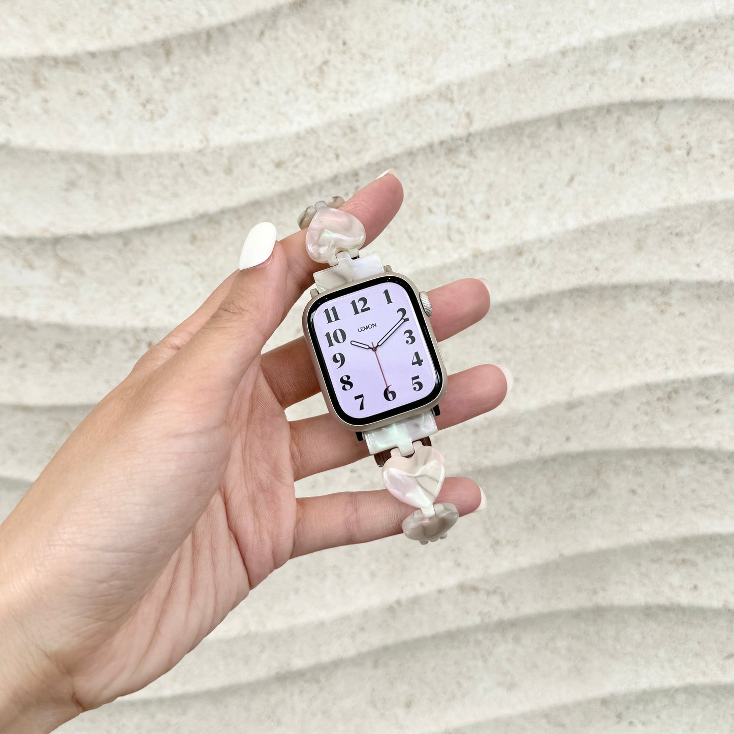 Resin Heart Chain Apple Watch Band - Starlight