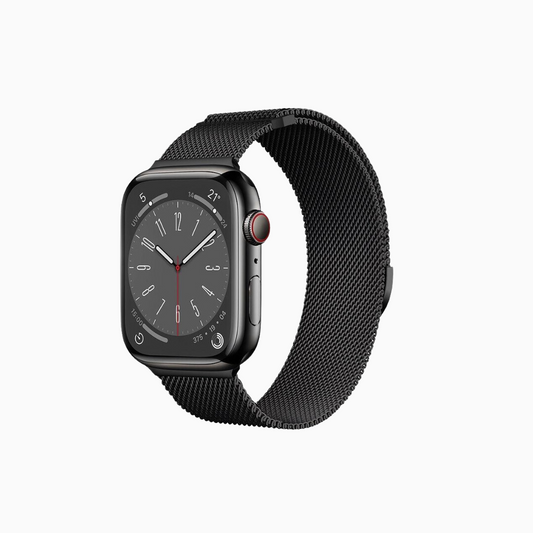 Milanese Apple Watch Loop with Rounded Clasp - Black