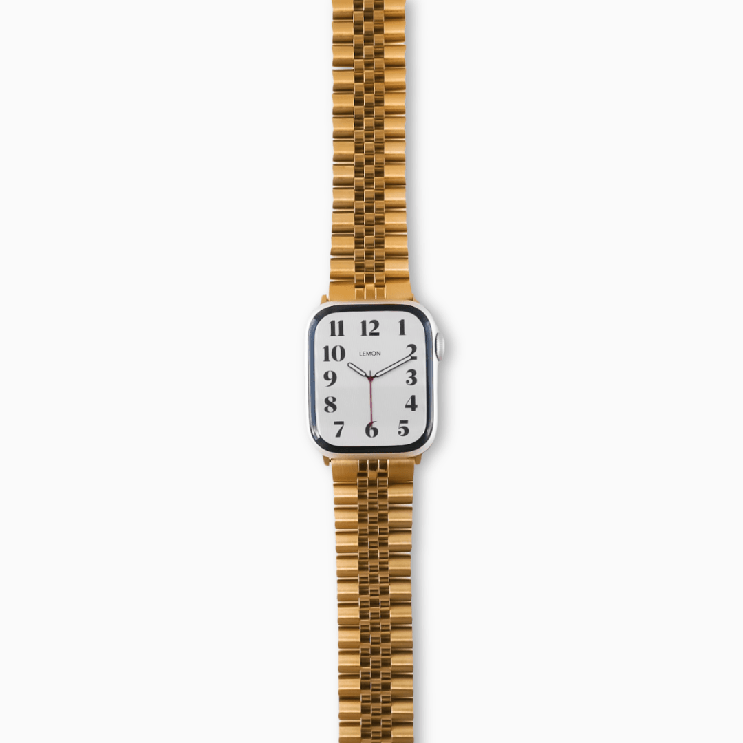 (St-Steel) Jubilee Apple Watch Band - Gold