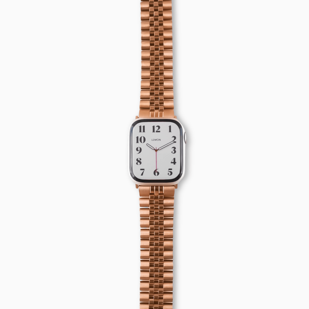 (St-Steel) Jubilee Apple Watch Band - Rose Gold