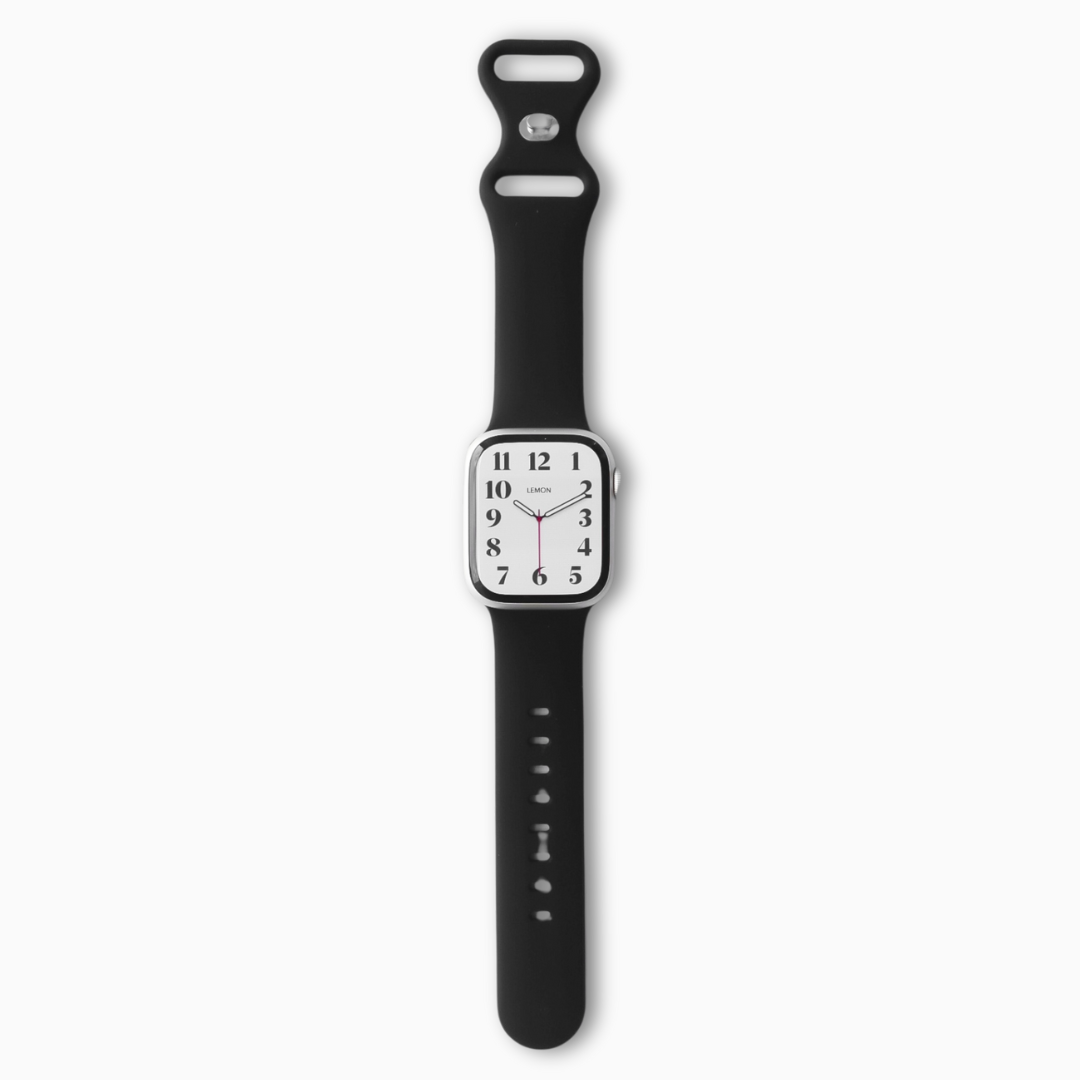 Classic Rubber Knob Apple Watch Band - Black