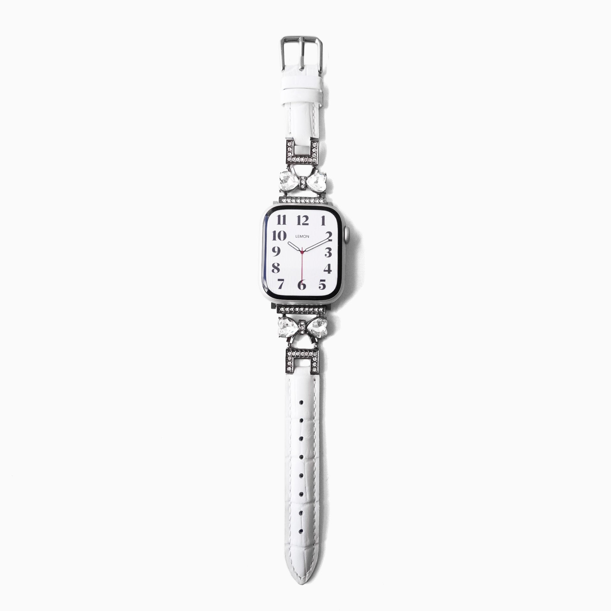 Butterfly Leather Apple Watch Strap - White