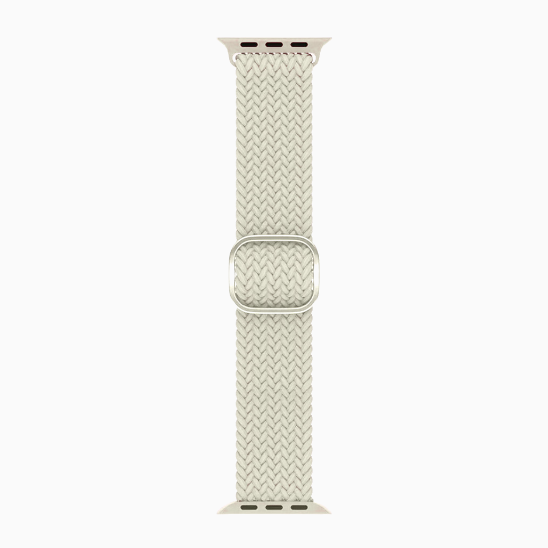 Woven STARLIGHT watch band on a white background