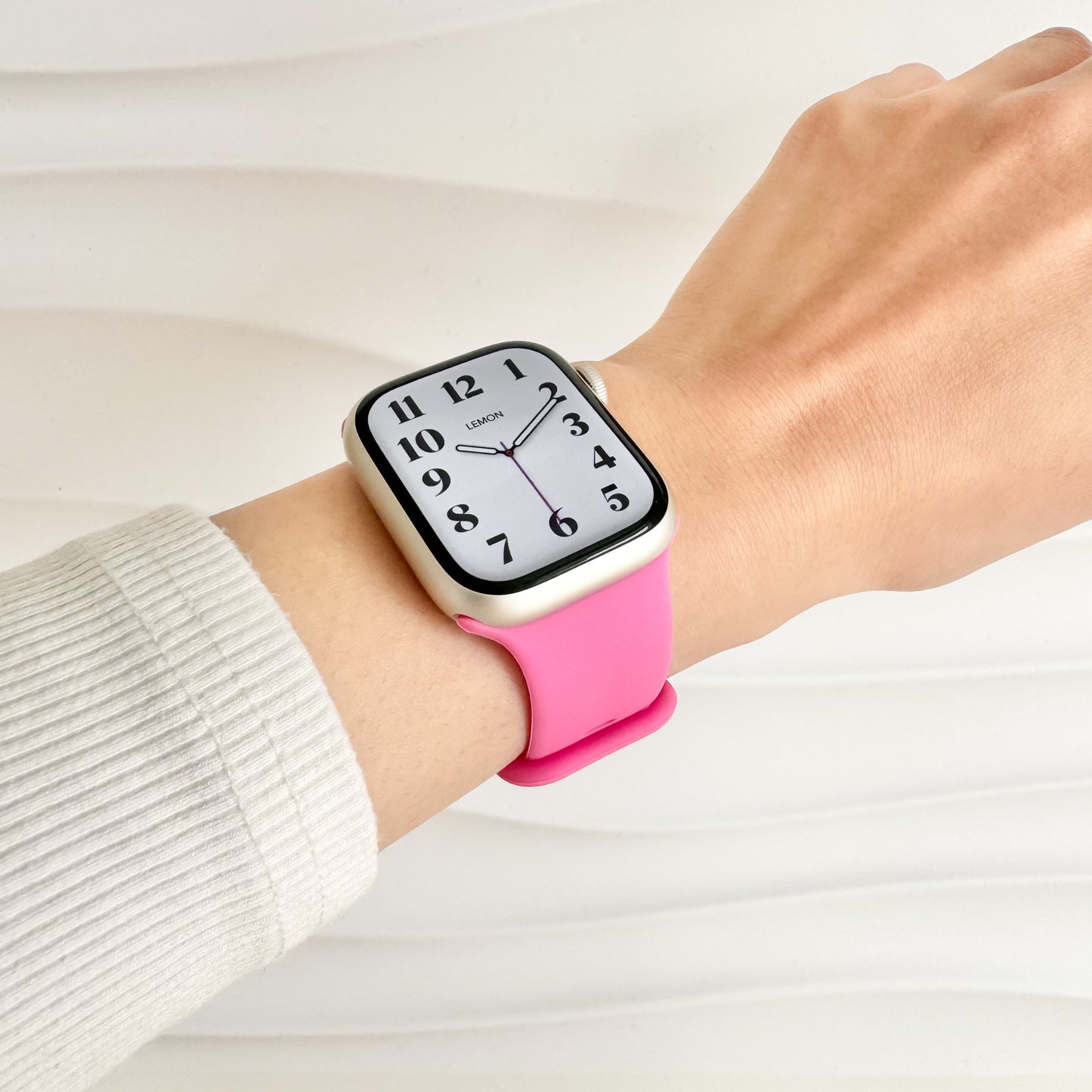 Classic Rubber Knob Apple Watch Band - Barbie Pink