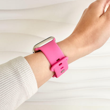 Classic Rubber Knob Apple Watch Band - Barbie Pink