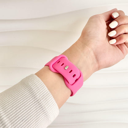 Classic Rubber Knob Apple Watch Band - Barbie Pink