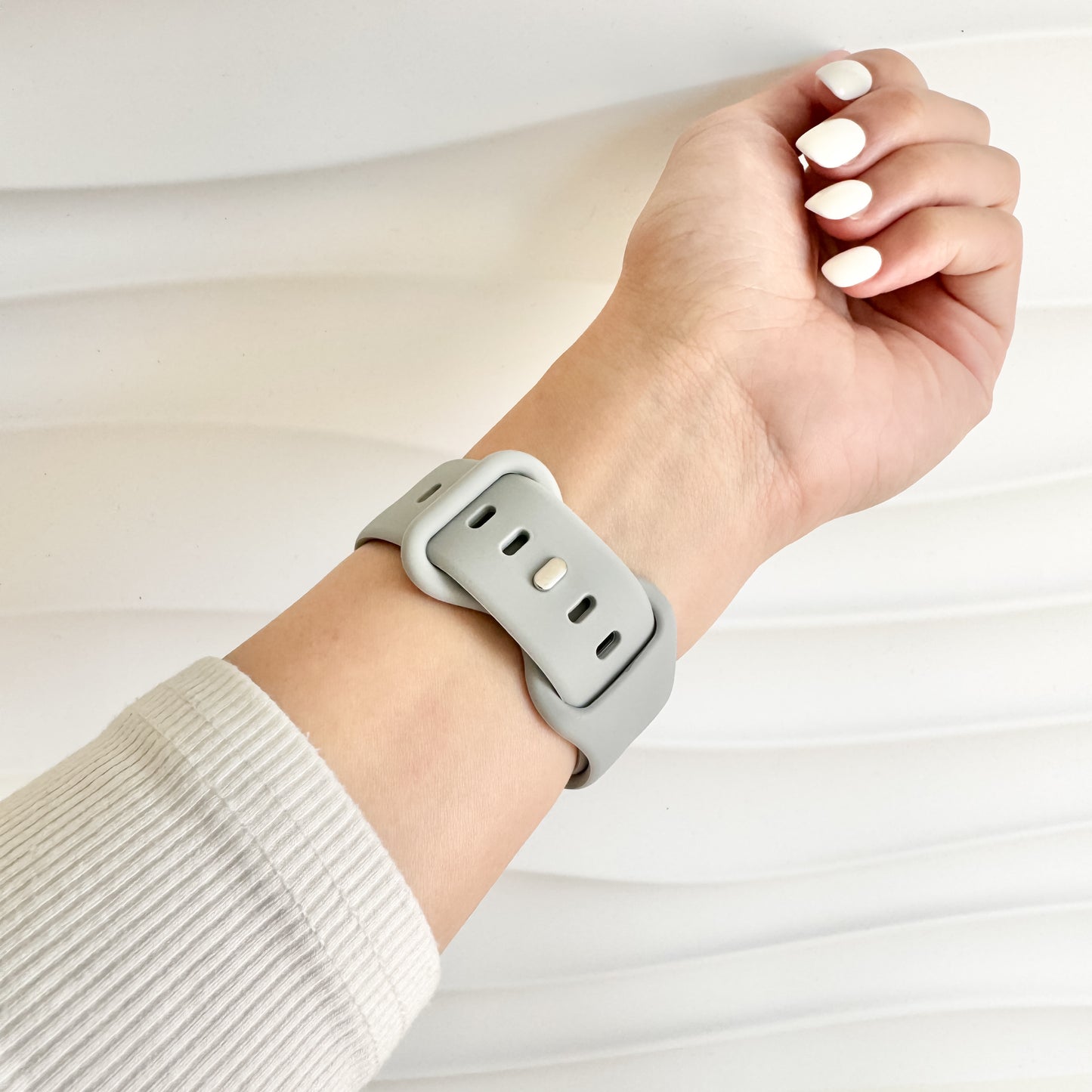 Classic Rubber Knob Apple Watch Band - Grey