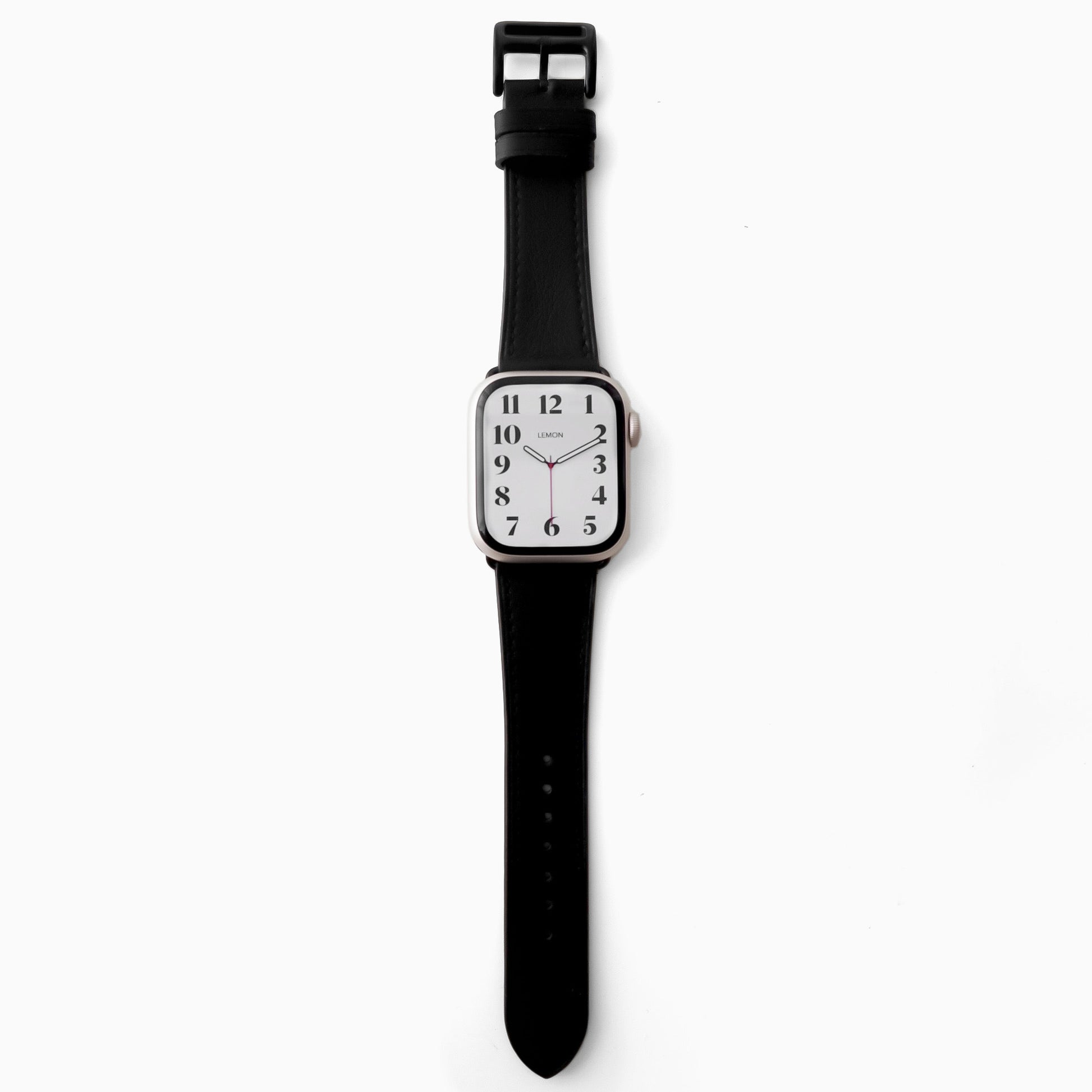 Florence Smooth Leather Apple Watch Strap - Black 2