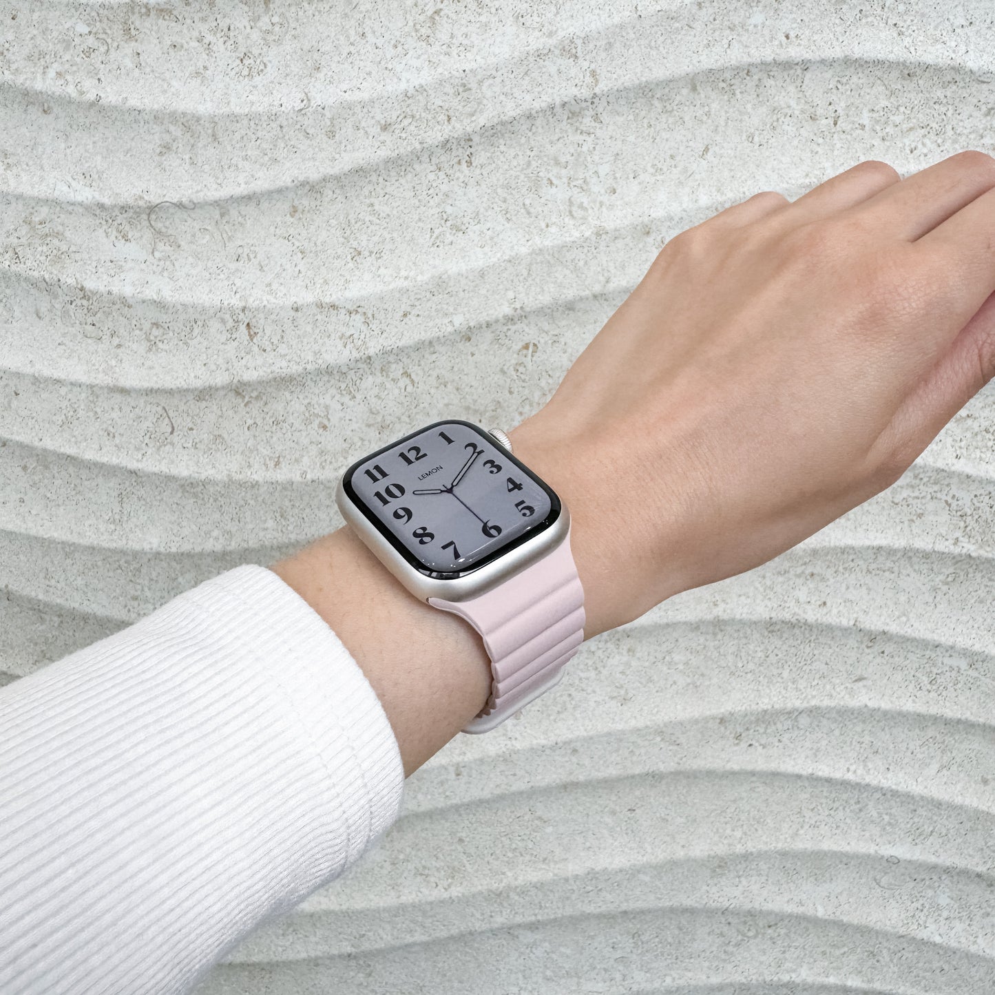 Snap Rubber Apple Watch Band - Pink & Starlight