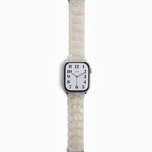 Polly Resin Apple Watch Band - Pearl White