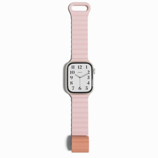 Snap Rubber Apple Watch Band - Pink & Rose