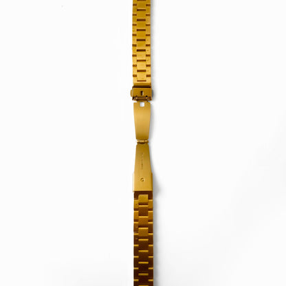 (St-Steel) Mirror Slim Oyster Apple Watch Band - Gold