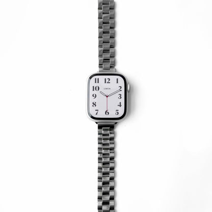 (St-Steel) Mirror Slim Oyster Apple Watch Band - Silver