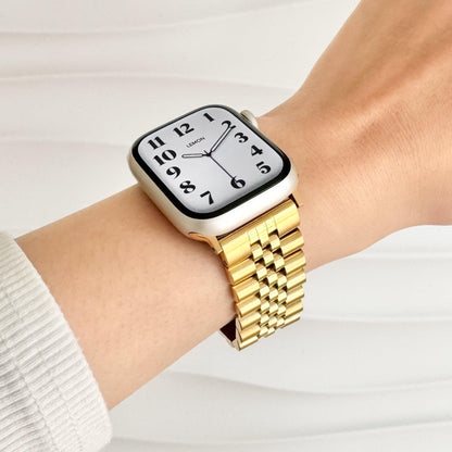 (St-Steel) Jubilee Apple Watch Band - Gold