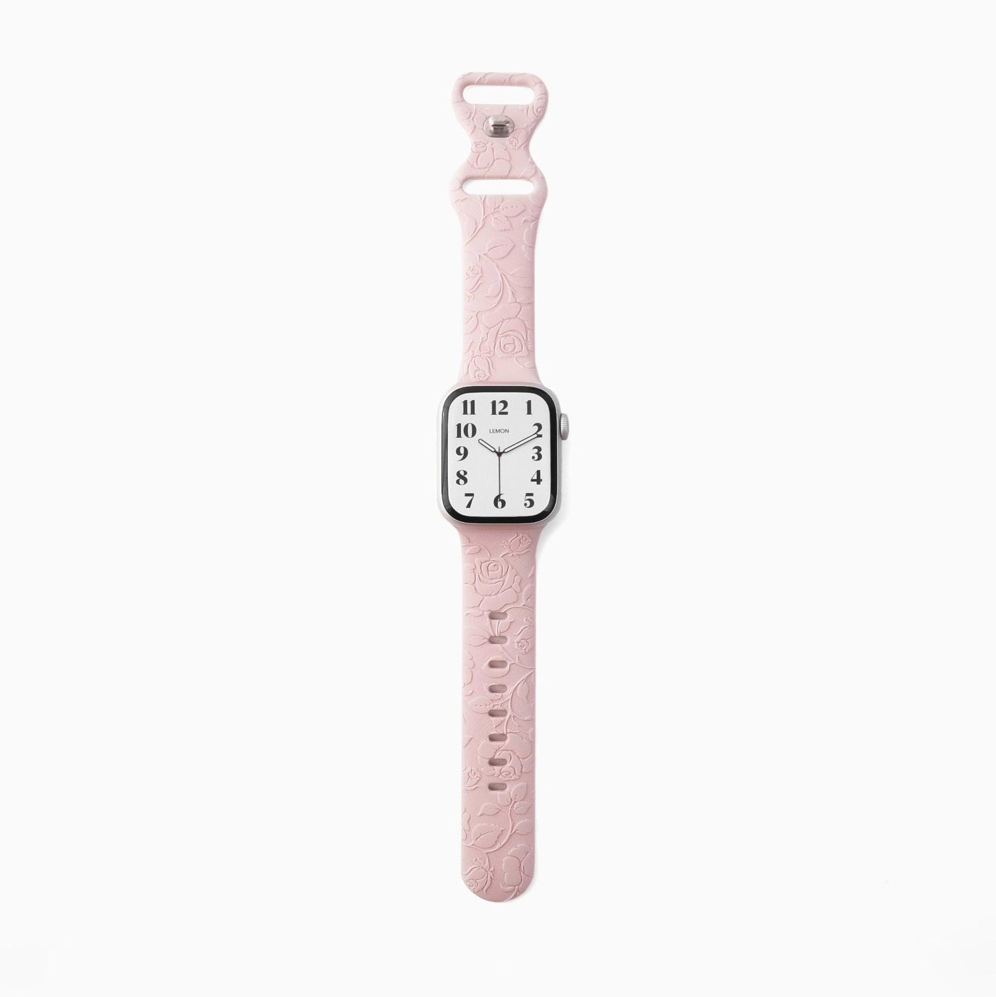 Rose Garden Rubber Apple Watch Band - Pink