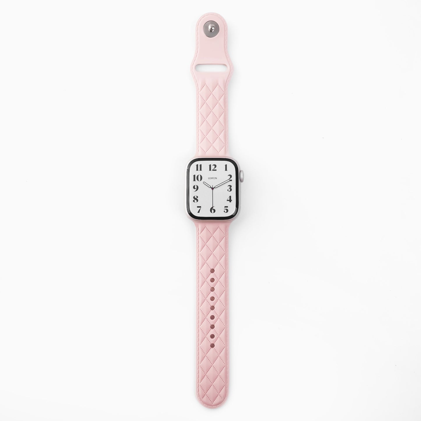 Lattice Rubber Apple Watch Band - Pink