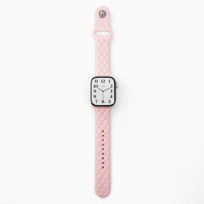 Lattice Rubber Apple Watch Band - Pink