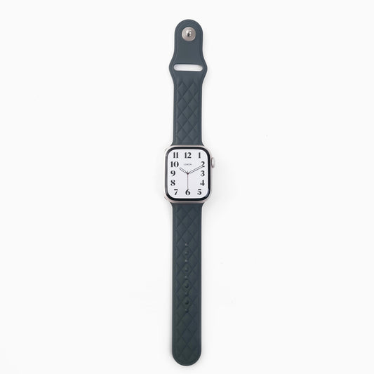 Lattice Rubber Apple Watch Band - Grey