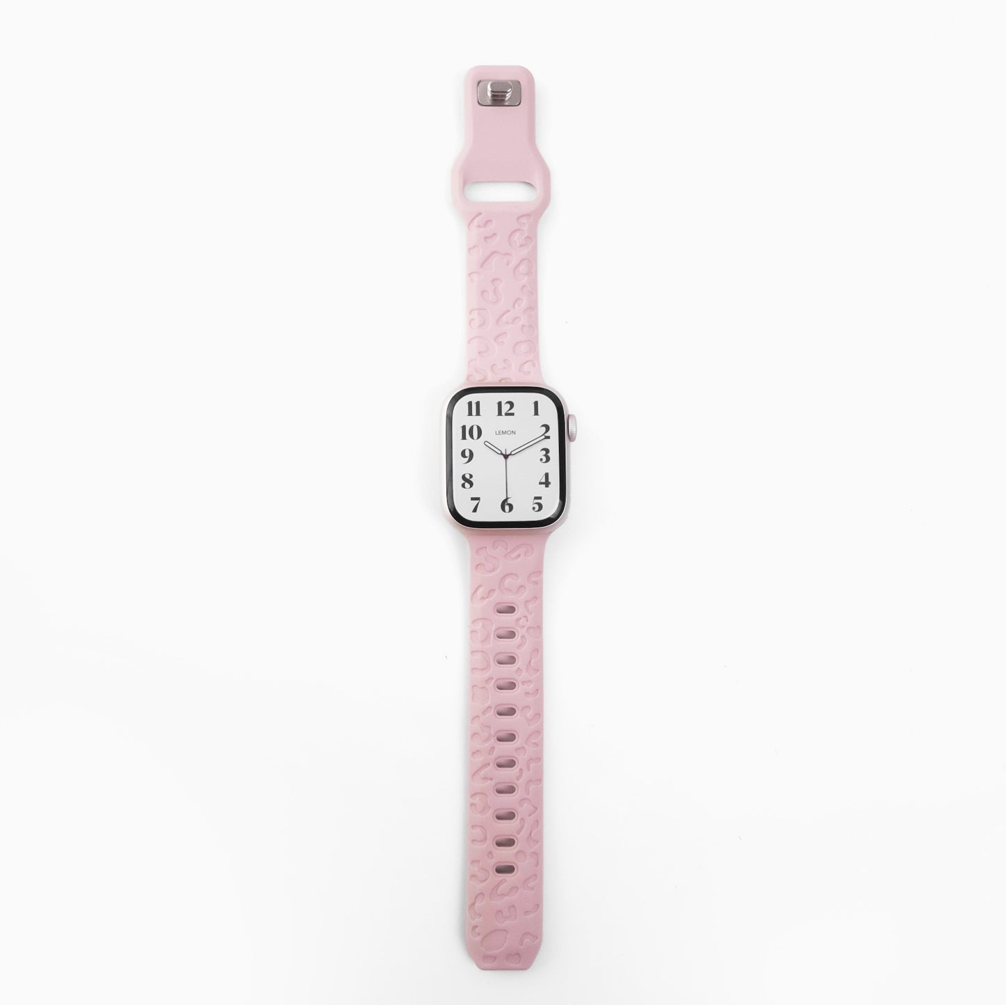 Leopard Rubber Apple Watch Band - Pink