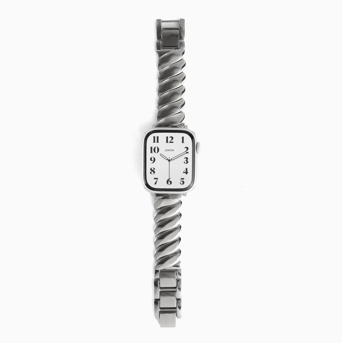 (St-Steel) Twist Glam Apple Watch Bracelet - Silver